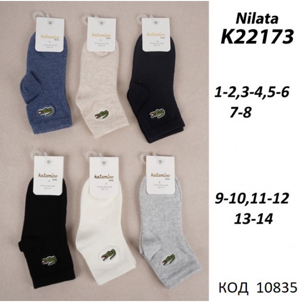 ArtiKatamino Шкарпетки бавовняні для хлопчика МАЛЮНОК К22173 Мікс кольорів  12(3) шт.