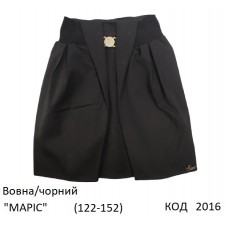 SuzieЮб 122-152шерсть Спідниця Юб30608 "МАРІС" чорний 122-152 6 шт