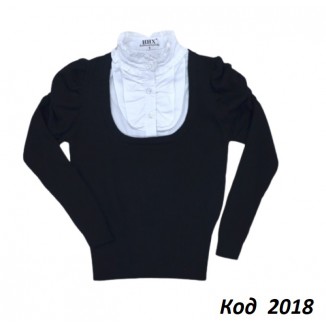 ,Ch Кофта-обманка для дівчинки Xiaofeihu  -15 ( 116-140) чорний 5шт.